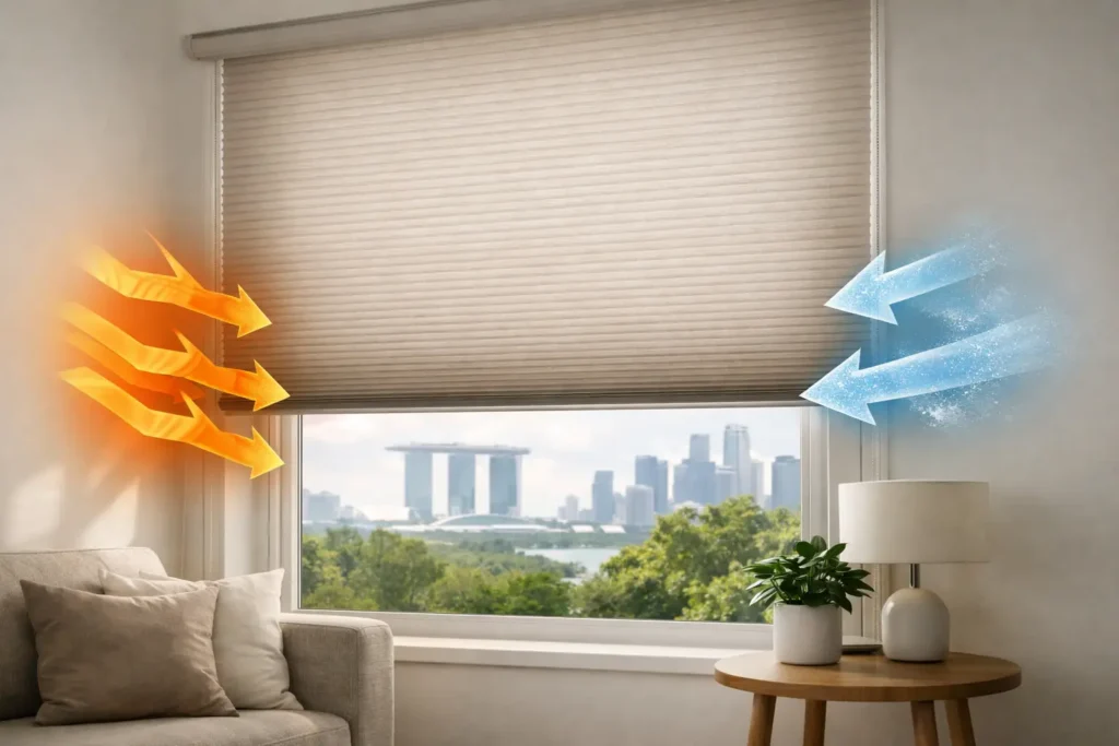 Honeycomb Blinds for Heat Reduction in Singapore