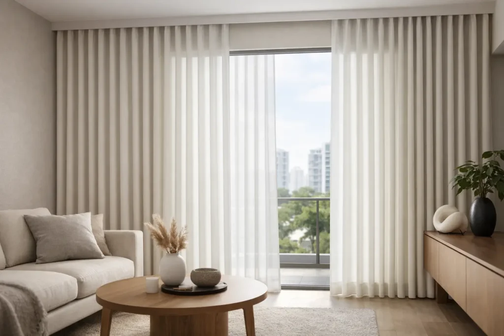 Ripple Fold Curtains Singapore for Modern Homes
